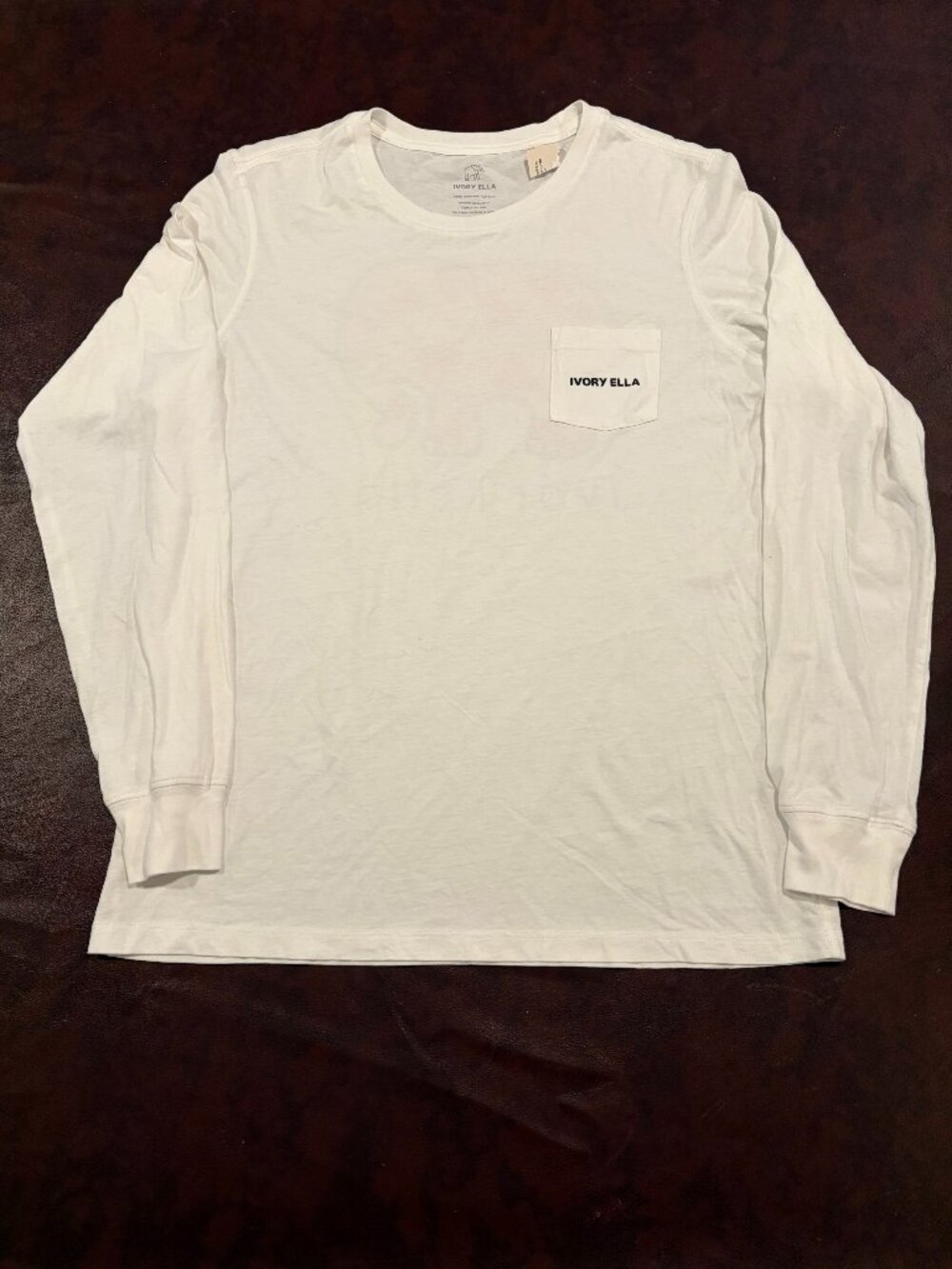 Ivory Ella white long sleeve valentine heart lollipop elephant tee NWOT size M - Picture 2 of 7